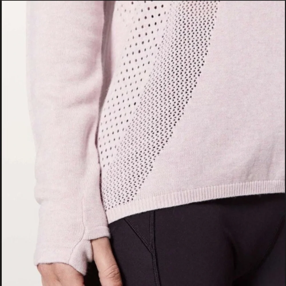 Lululemon Still Movement Long Sleeve Sweater Pink “Heathered Petals” Med / 8 EUC